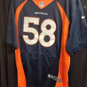 Nike Men's Blue and Orange Football Jersey